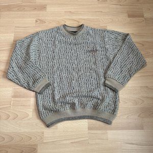 Vintage Renegade 3D Textured Sweater Mens S Chunky-Knit 90s Biggie Coogi Style